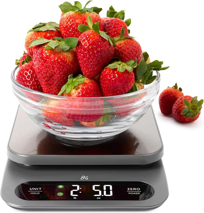 Digital Food Scale for Kitchen & Baking, 22Lb High Capacity | Stainless Steel Platform, Hi-Def LCD, 1G Precision, Tare. Weighs G/Oz/Lb/Ml. for Sourdough, Bread & Bulk Cooking, Large Bowls1