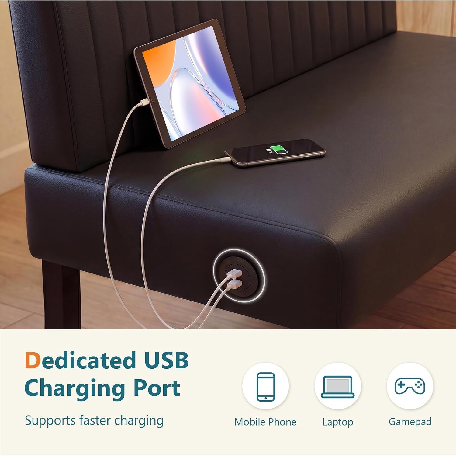 43-leather-armless-loveseat-with-usb-compact-couch-for-living-room