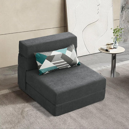 Foling Sofa Bed Convertible Sleeper Chair, Fold Out Chair Bed with Pillow6
