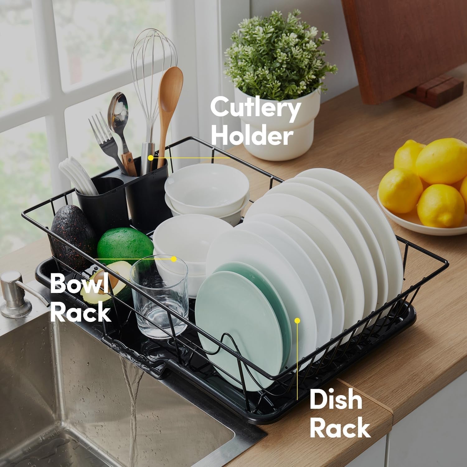 space-saving-3-piece-dish-drainer-rack-set-with-cutlery-holder-maximize-countertop-space-black