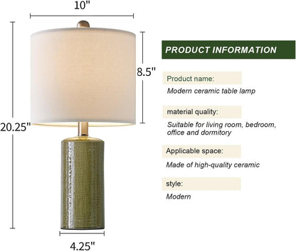 20.25" Small Table Lamps Set of 2 Modern Ceramic Lamps for Living Room Farmhouse Bedside Lamps Boho Lamps for Night Stands Green Bedroom Lamps Side Table Lamps End Table Lamps | Farmhouse Bedside Lamp Boho Lamps for Night Stands Sage Green Bedroom Lamp Side Table Lamps End Table Lamp Mid Century Modern9