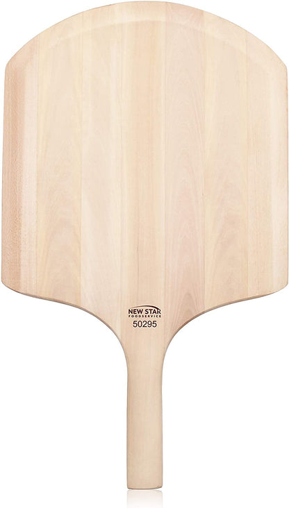 50295 Restaurant-Grade Wooden Pizza Peel, 16" L X 14" W Plate, with 8" L Wooden Handle, 24" Overall Length1