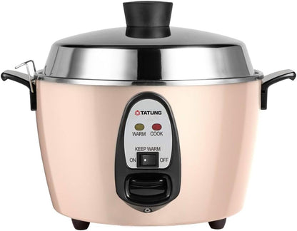 6-Cup Rice Cooker Stainless Steel Multi-Functional -Vanilla Cream TAC-06IN (UL), 2.4L1