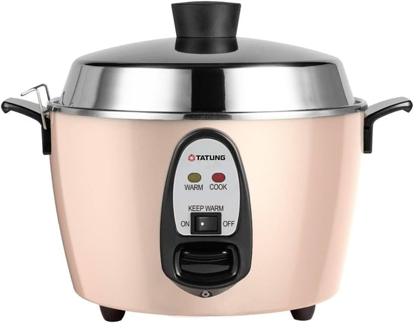 6-Cup Rice Cooker Stainless Steel Multi-Functional -Vanilla Cream TAC-06IN (UL), 2.4L1