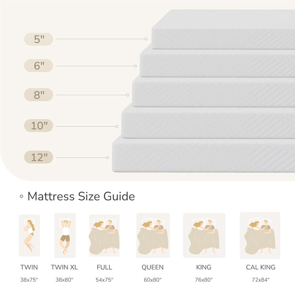 10 Inch Queen Mattress in a Box Green Tea Memory Foam Medium Firm5