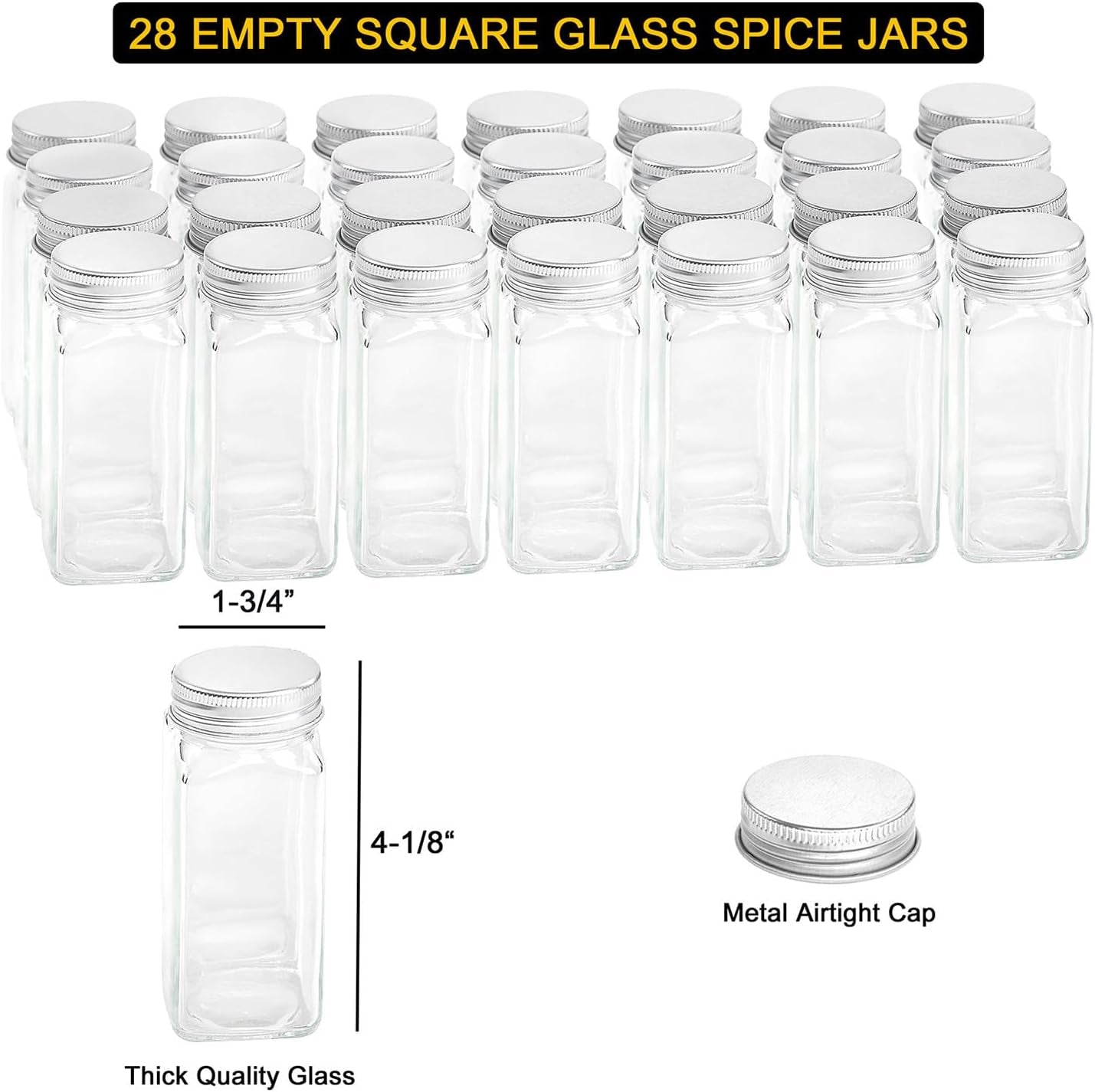 spice-rack-organizer-with-32-spice-jars-386-spice-labels-chalk-marker-and-funnel-set-for-cabinet-countertop-pantry-cupboard-or-door-wall-mount-32-jars-15-3-w-10-8-h-black