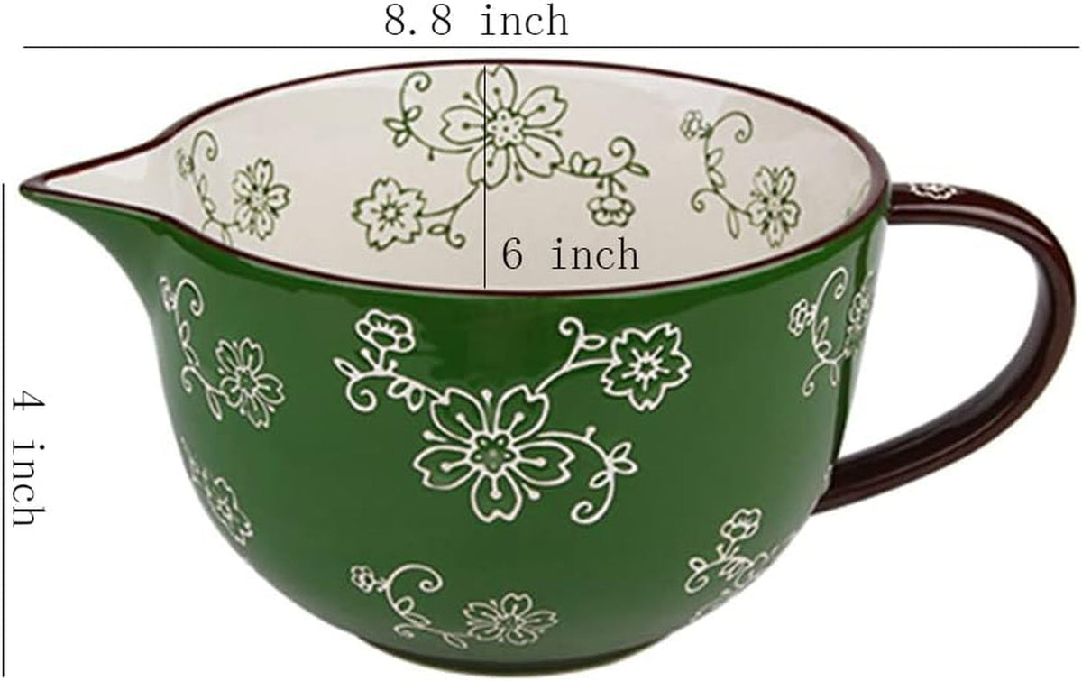 cherry-blossom-pattern-kitchen-ceramic-mixing-bowl-1-quart-large-bowl-with-pouring-spout-and-handle