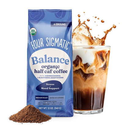 4551058-Four Sigmatic Organic Balance Adaptogen Ground Coffee, 12 Oz1