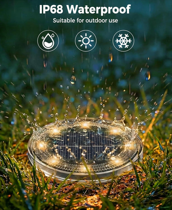 20 Pack Solar Ground Lights, Solar Lights Outdoor Waterproof IP684