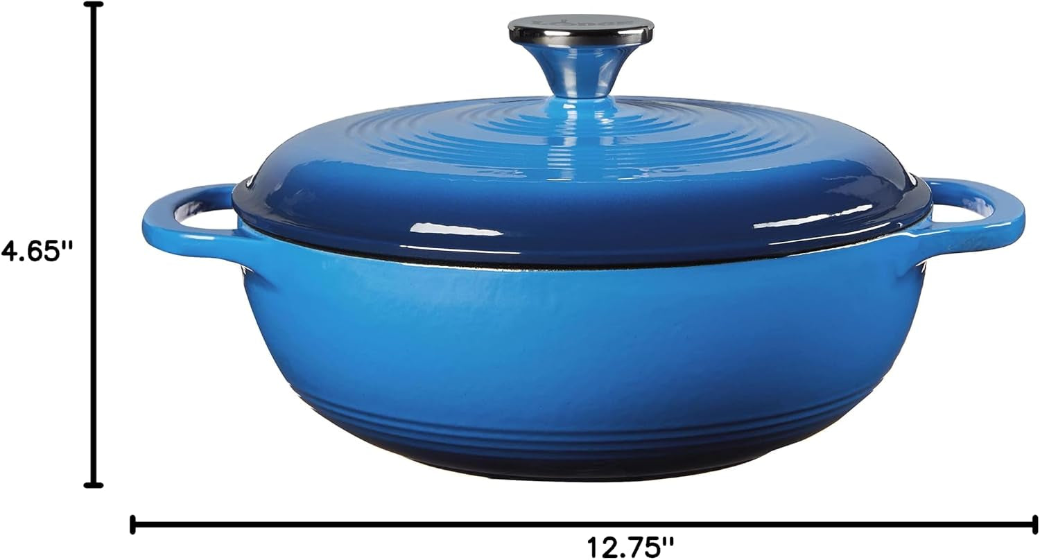 essential-enamel-cast-iron-dutch-oven-3-quart-caribbean-blue-dual-handles-oven-safe-up-to-500-f-use-to-marinate-cook-bake-refrigerate-serve-stovetop-safe