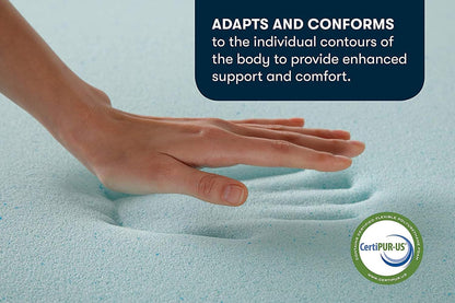 Thermagel Cooling, Pressure-Relieving Memory Foam Mattress Topper, 3 Inch, Full,Blue3