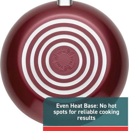 Essentials Non-Stick Pots and Pans Cookware 10 Piece Set, Red4