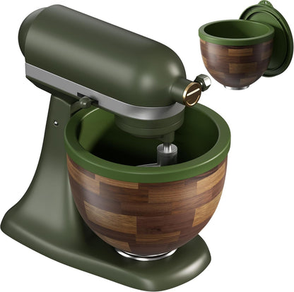 Premium Solid Wood Mixing Bowl with Silicone Liner and Lid1