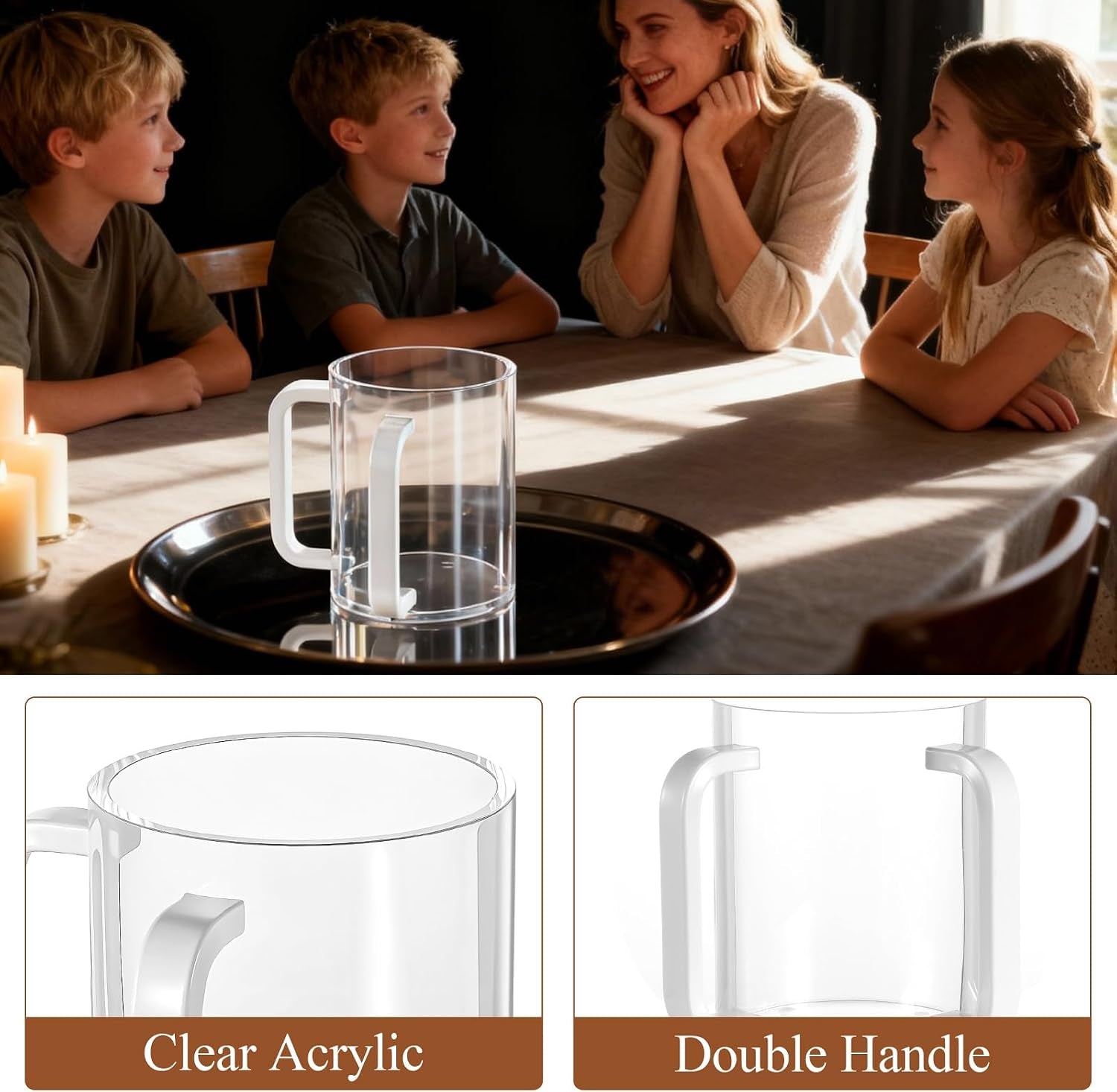 2-pcs-judaica-hand-washing-cup-with-dual-handles-5-acrylic-clear-netilat-yadayim-cup-lota-for-bathroomwhite-handle