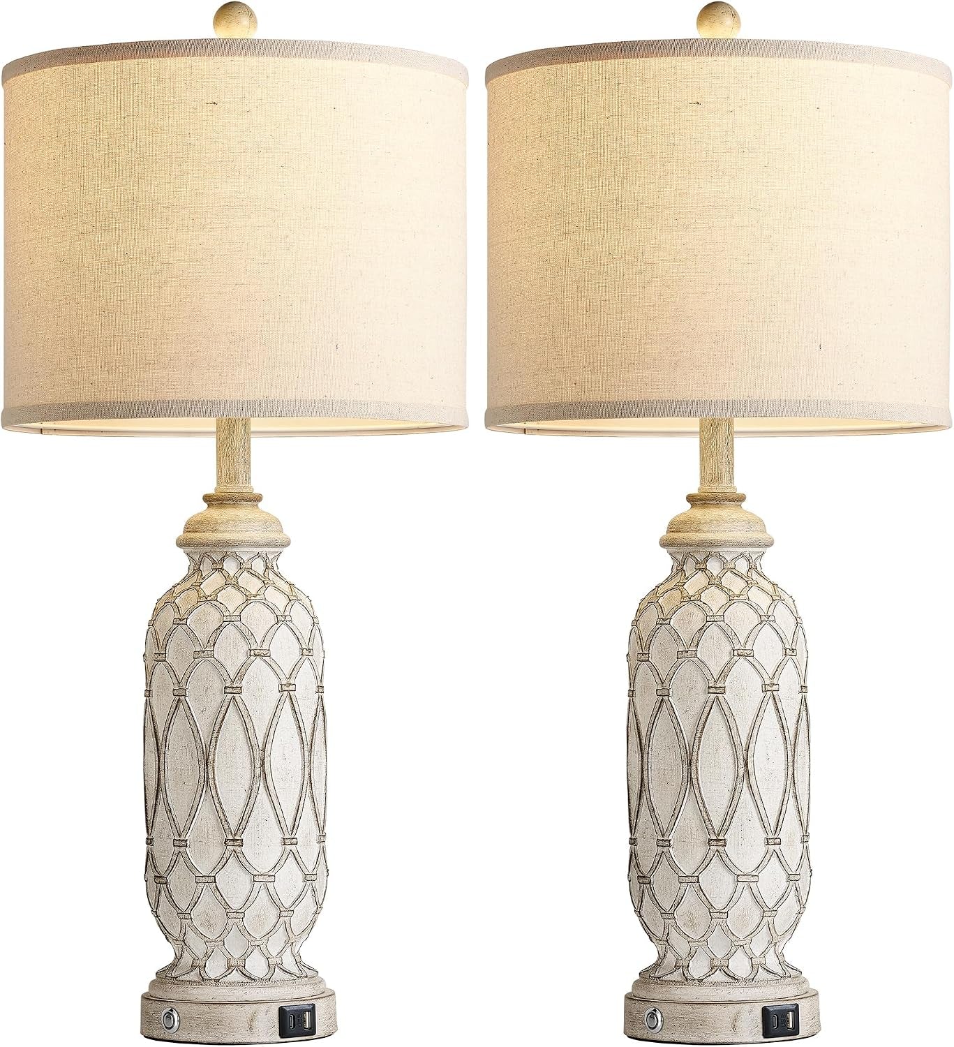 farmhouse-table-lamps-for-bedroom-set-of-2-28-rustic-bedside-lamp-with-usb-ports-3-way-dimmable-nightstand-table-lamp-for-living-room