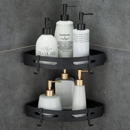 Adhesive Corner Shelf Bathroom Shower Caddy Organizer for Kitchen Toilet No Drilling 2-Tier Bathroom Corner Shelves Shower Caddies1