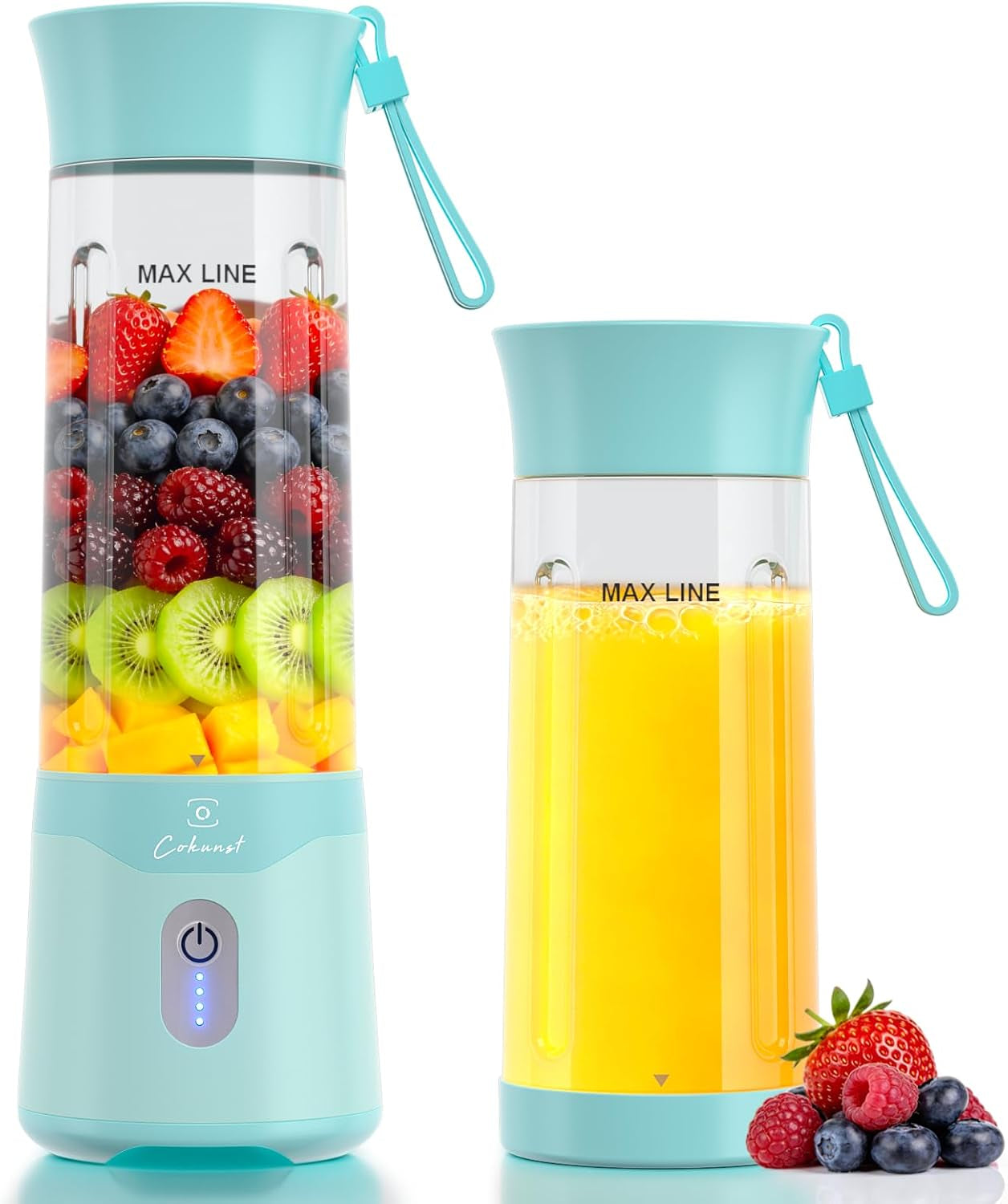 portable-blender-18oz-small-smoothie-blender-with-extra-lid-green-usb-c-rechargeable-6-blades-personal-blender-for-shakes-protein-on-the-go-cups-small-blender-for-travel-home-gym-office