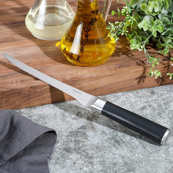8-Inch Boning Knife – High-Carbon 1.4116 German Steel Kitchen Knife – Professional Cutlery for Precise Meat and Fish Deboning4