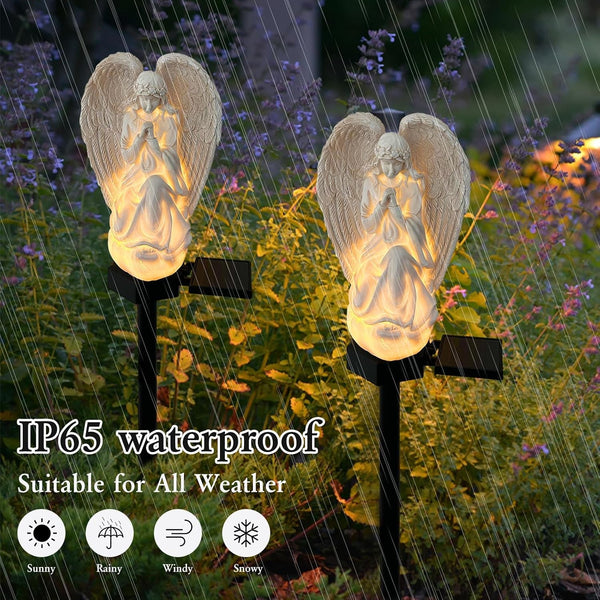 Solar Garden Angel Lights, LED Waterproof Resin Angel Statue5