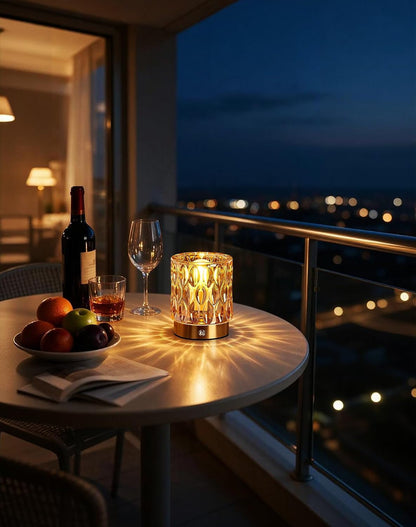 Cordless Mini Crystal Rechargeable Table Lamp No Plug with Touch Control9