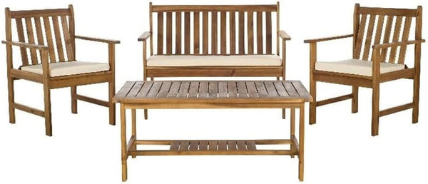 4 Piece Outdoor Seating Set, Durable Patio Furniture with Coordinated Design, Includes Chairs and Table for Relaxation, Stylish Modern Decor for Deck, Patio, Garden or Outdoor Spaces1