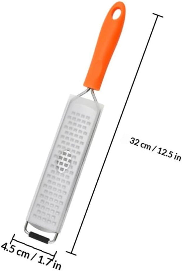 Cheese Grater and Vegetable Slicer with Egg and Vegetable Peeling Stainless Steel 2Pcs with Orange Pp Handle, Convenient to Carry and Store, for Kitchen Use2