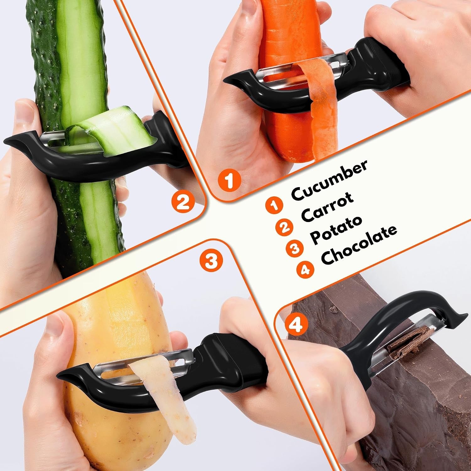 swivel-vegetable-peeler-soft-comfort-handle-sturdy-long-lasting-1pcs-black-dishwasher-safe-gift-for-cooks-potato-peeler-for-kitchen-carrot-peeler-fruit-veggie-peeler-sharp-stainless-steel-blades