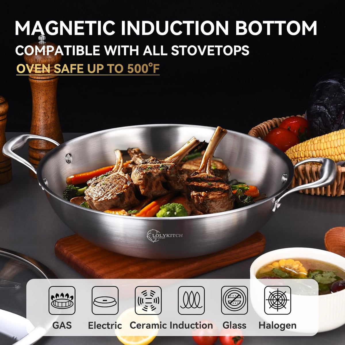 12-inch-stainless-steel-wok-with-lid-5-quart-dual-handles-uncoated-tri-ply-stir-fry-pan-everyday-cooking-wok-for-induction-flat-bottom-pfoa-free-3-4-servings