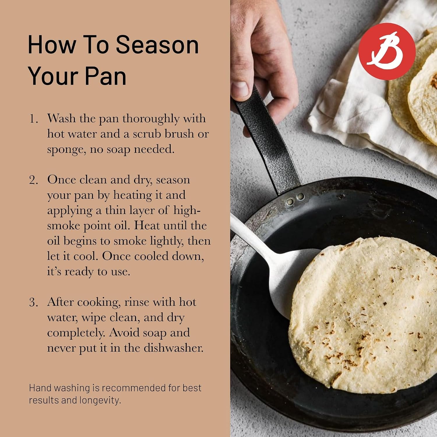 blue-carbon-steel-crepe-tortilla-pan-9-5-diameter-7-75-cooking-surface-ideal-for-making-reheating-crepes-tortillas-pancakes-naturally-non-stick-finish-made-in-france