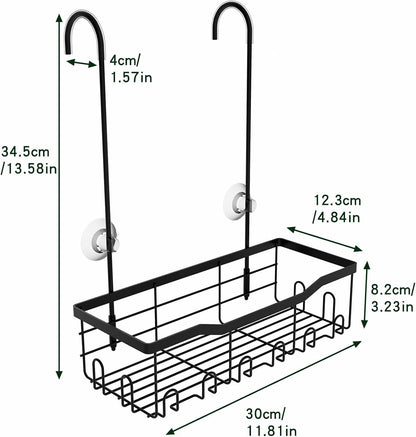 Hanging Shower Rack, Black6