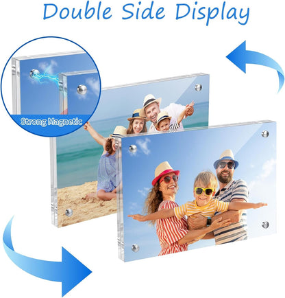 5X7 Acrylic Picture Frame 5 Pack with Stand Magnetic Photo Fridge4