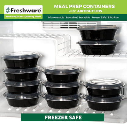 Meal Prep Bowl Containers [30 Pack] Plastic Bowls with Lids for Soup and Salad, Food Storage Bento Box, BPA Free, Stackable, Lunch Boxes, Microwave/Dishwasher/Freezer Safe (28 Oz)9