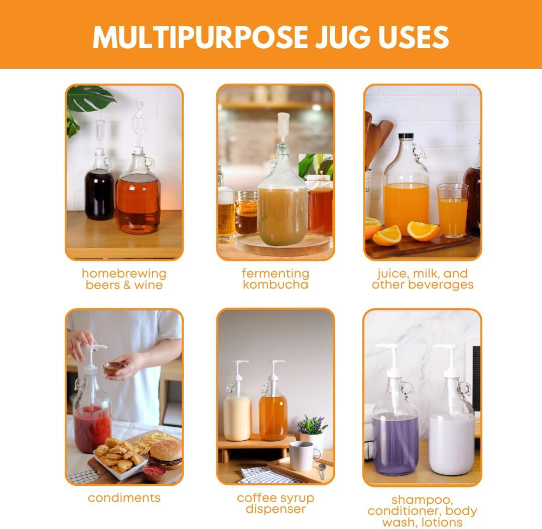 1-gallon-glass-jug-4-pack-with-polyseal-caps-128-oz-laundry-container-clear-glass-jugs-with-lids-1-gallon-for-water-juice-syrups-and-household-storage-with-sturdy-handles-and-reusable-design