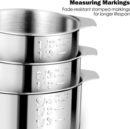 Measuring Cups Set, 7PCS Stainless Steel Engraved Markings Kitchen4