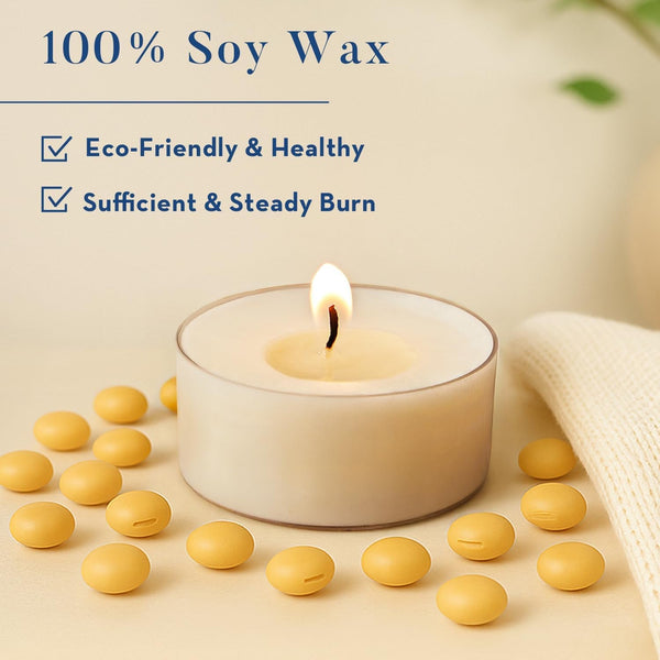 Tea Lights Candles Unscented 6 Hour, Soy Tealights Candles 100 Pack4