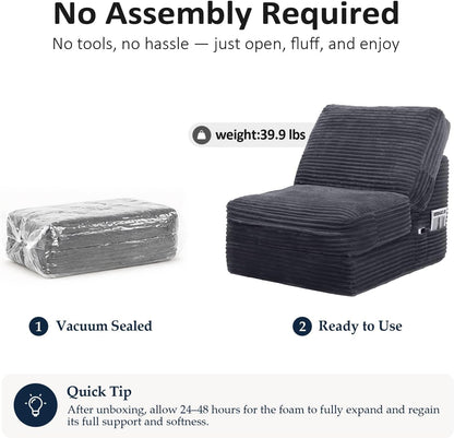 Convertible Folding Sofa Bed with Supportive Foam Back Cushion7