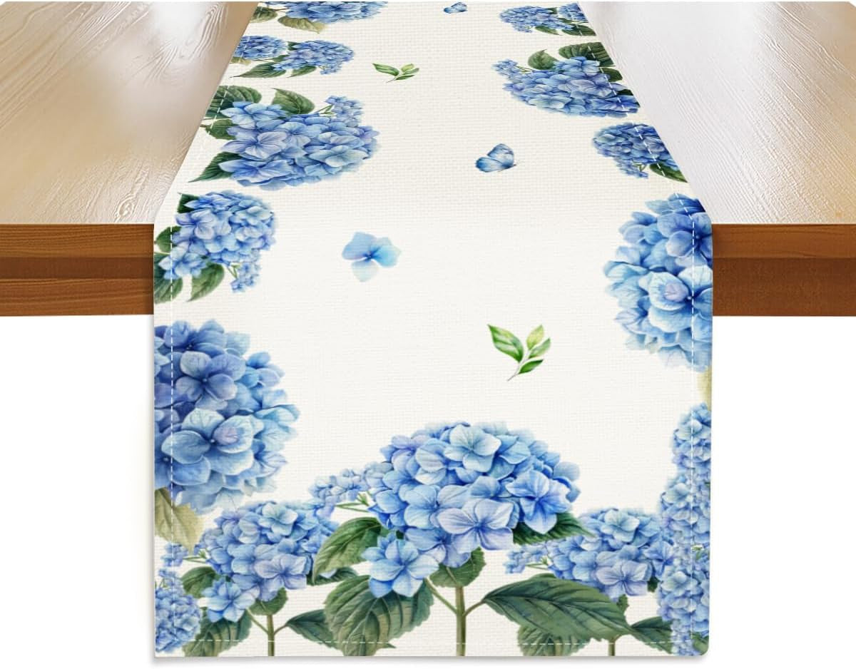 hydrangea-butterfly-table-runner-13x72-inch-blue-hydrangea-gifts-for-women