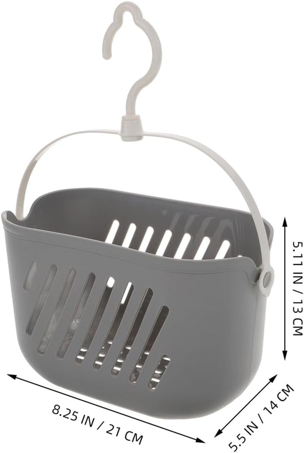 Hanging Shower Basket with Hook 8.26 X 5.51 X 5.11 Inch Plastic Bathroom Organizer for Toiletries and Cleaning Supplies Space-Saving Hanging Shower Caddy2