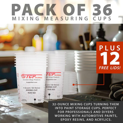Paint Mixing Cups, 32-Ounce, 36 Pack, Plastic Measuring Cups5