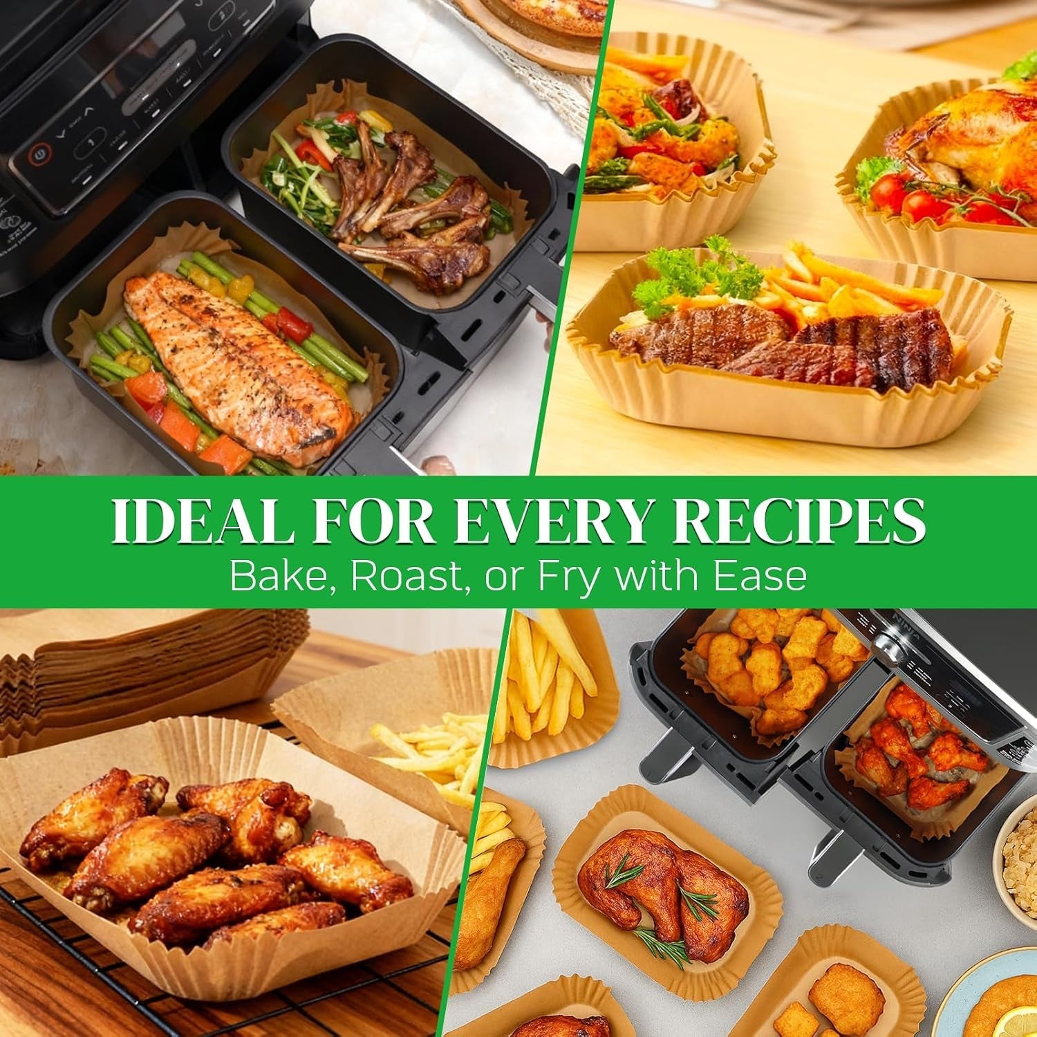 300pcs-disposable-air-fryer-liners-for-ninja-dual-bella-airfryer-rectangle-air-fryer-parchment-paper-compatible-with-ninja-dualzone-dz201-dz401-dz550-dz302-bella-slim-air-fryer-more