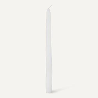 Taper Candles, Unscented, Long Burning, Paraffin and Palm Wax with Cotton Wicks, 7.5 Hours Burning Time, 10 Inches, White, Pack of 123