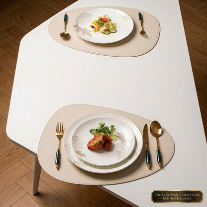 12 Piece Bone China Dinnerware Set for 4, Maple Leaf Gold Trim Gift6