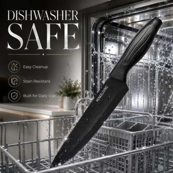Knife Set with Built-In Sharpener Block, Dishwasher Safe4