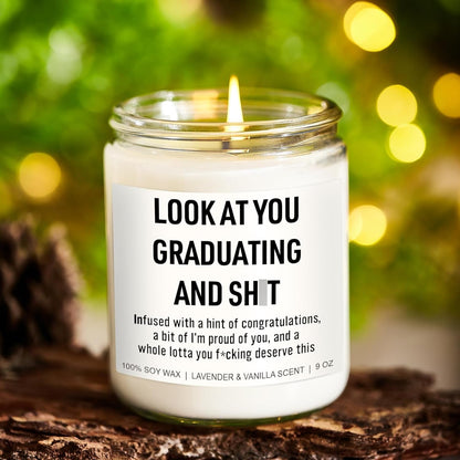Funny Grad Candle, 2026 Graduation Gifts for Her, Him - College, High School, Masters Degree, Phd, Law School, Nursing & Nurse Graduation Gifts for Women, Men - 9 Oz4