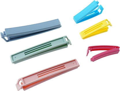 32 PCS Plastic Chip Clips for Food Packages, Curved Design Sealing Bag Clips for Food, Kitchen and Home, 2 Sizes(4.3Inch X 20, 3.1Inch X 12)3