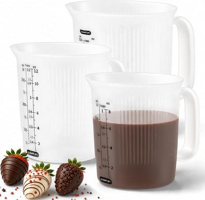 Silicone Measuring Cups for Melting Chocolate, Detachable Handles1