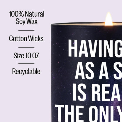 Funny Gifts for Mom from Son, Having Me as a Son Lemongrass Candle4