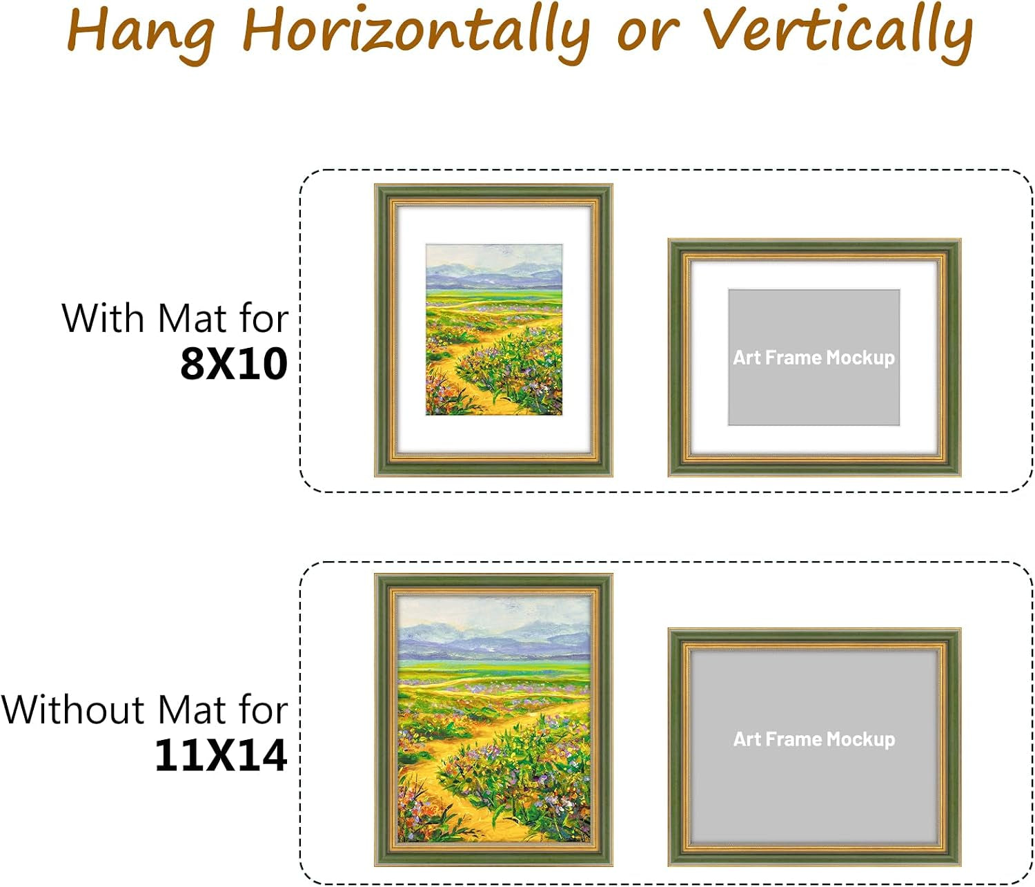 11x14-ornate-picture-frame-holds-8x10-photo-green-gold