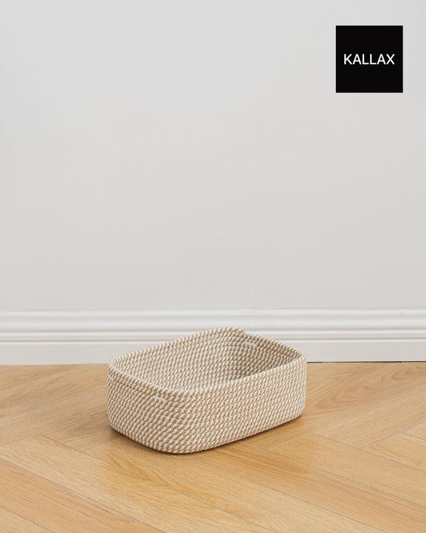 Small Woven Storage Basket for Organizing, 12 X 8 X 4.5 Inch, 3 Pack9