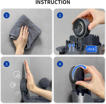 2 Pack Corner Shower Caddy with 4 Suction Cups, Pearl Gray7